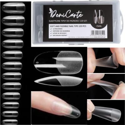 Deni Carte Tipsy Flexible Oval - owalne tipsy do paznokci, 120szt.