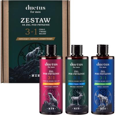 Duetus For Men – zestaw żeli pod prysznic, 3 x 300 ml