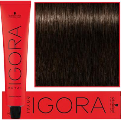 Schwarzkopf Professional Igora Royal - trwała farba do włosów o innowacyjnej formule, 60ml 3-65 | Ciemny Brąz Czekoladowo Złoty