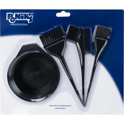 Poniks Zestaw do farbowania włosów miska z miarką + 3 pędzelki