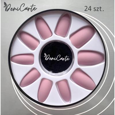 Deni Carte Tipsy Matowe - sztuczne paznokcie, 24 sztuki, kolor do wyboru Pink Nude | Różowy Cielisty