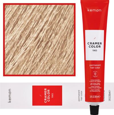 Kemon Cramer Color - kremowa farba do włosów z olejem kokosowym, 100ml 101 | Popielaty Super-Rozjaśniacz