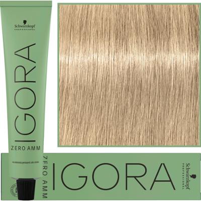 Schwarzkopf Professional Igora Zero Amm - profesjonalna farba do włosów bez amoniaku, 60ml 10-14  |  Ultra Blond Cendre Beżowy