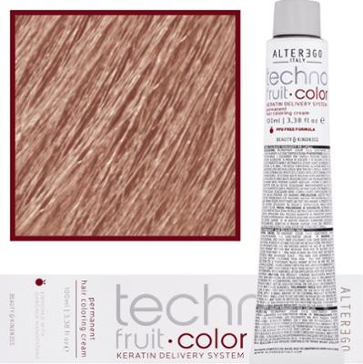 Alter Ego Technofruit Color - farba z keratyną do trwałej koloryzacji włosów, 100ml 10/42 | Platynowy Blond Miedziany Plava