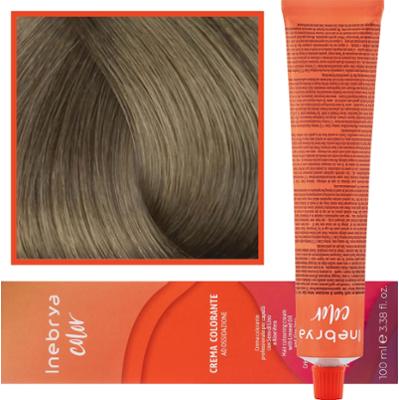 Inebrya Color - farba krem koloryzujący do włosów, 100ml 8/1 | Jasny Popielaty Blond