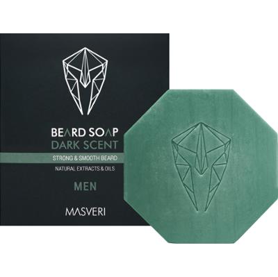 Masveri Beard Soap Dark Scent - wzmacniająco-wygładzające mydło do brody, 100g