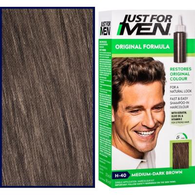 Just For Men - odsiwiacz do włosów dla mężczyzn, 66 ml H40 |  Ciemny Średni Brązowy