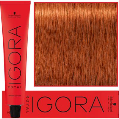 Schwarzkopf Professional Igora Royal - trwała farba do włosów o innowacyjnej formule, 60ml 7-77 | Średni Blond Miedziany Ekstra