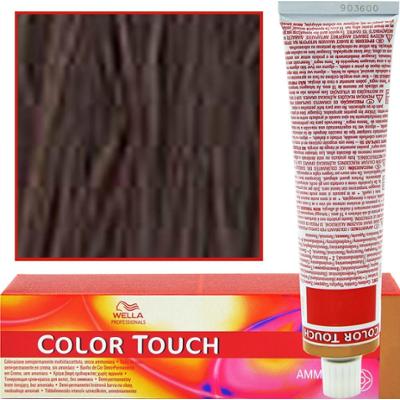 Wella Color Touch - profesjonalna farba do włosów bez amoniaku, 60 ml 5/71 Brązowo-Popielaty Jasny Brąz