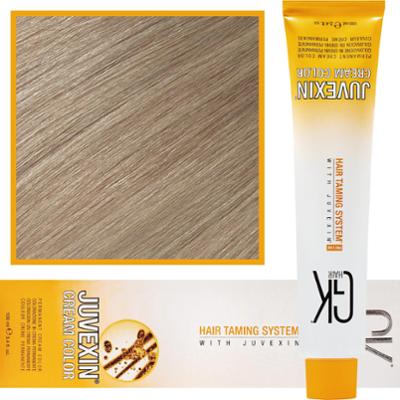 GK Hair Juvexin - farba do koloryzacji włosów z keratyną, 100ml 9,1 | Bardzo jasny popielaty blond