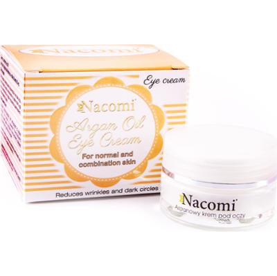 Nacomi Argan Oil Eye Cream - krem arganowy pod oczy cera normalna i tłusta, 15ml