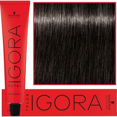 Schwarzkopf Professional Igora Royal - trwała farba do włosów o innowacyjnej formule, 60ml 5-13 | Jasny Brąz Cendre Matowy