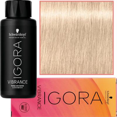 Schwarzkopf Professional Igora Vibrance – półtrwała farba do włosów bez amoniaku, 60ml 10-51 | Złoty Cendre Delikatny