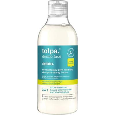 tołpa. sebio. normalizujący płyn micelarny do mycia twarzy i oczu, 400 ml
