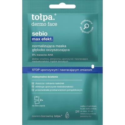 tołpa. sebio max efekt. normalizująca maska głęboko oczyszczająca, 2x6 ml