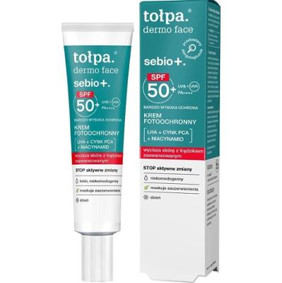 tołpa. sebio+. krem fotoochronny SPF 50, na dzień, 40 ml ​