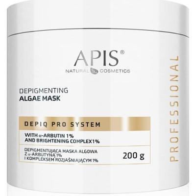 Depigmentująca maska algowa z alfa-arbutyną 1% i kompleksem rozjaśniającym 1% - Apis Depiq Pro System - 200 g