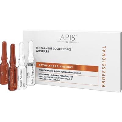 Ampułki o podwójnej sile: z kwasem bursztynowym i retinolem - Apis Retin-Ambre Synergy - 10 x 3 ml