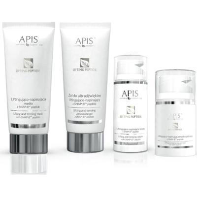 Zestaw kosmetyków liftingujących Apis Lifting Peptide maska, żel, krem, maska pod oczy