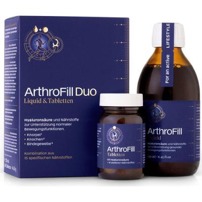 ArthroFill Duo Liquid & Tabletten - Płyn i tabletki - Zestaw suplementów diety z kwasem hialuronowym