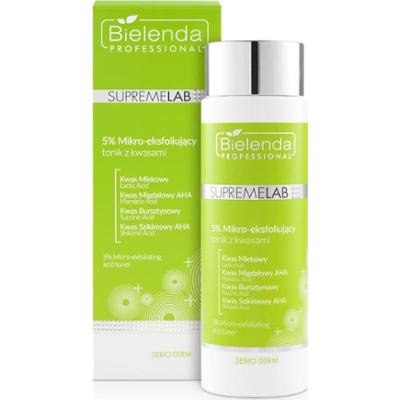 5% Mikro-eksfoliujący tonik z kwasami - Bielenda Supremelab Sebio Derm - 200 ml