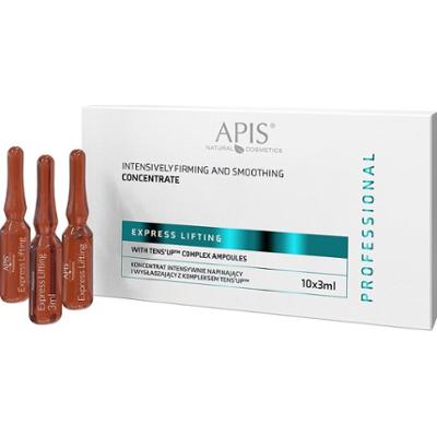 Intensywnie napinający i wygładzający koncentrat w ampułce z kompleksem TENS UP - Apis Express Lifting - 10 x 3 ml