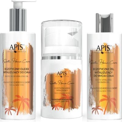 Zestaw witalizujących kosmetyków Apis Exotic Home Care olejek i żel do ciała, krem do twarzy