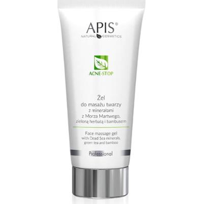 Żel wygładzający do masażu twarzy dla cery trądzikowej, tłustej, mieszanej z minerałami z Morza Martwego Apis Acne-Stop 200 ml