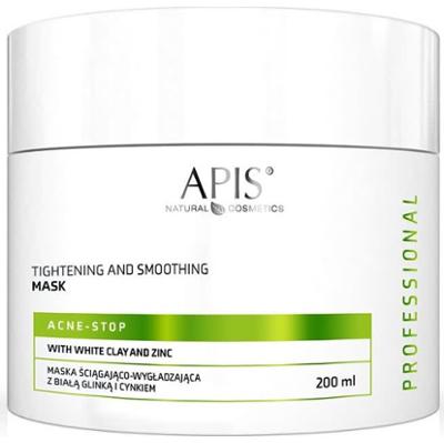 Maska ściągająco-wygładzająca z białą glinką i cynkiem Apis Acne-Stop 200 ml
