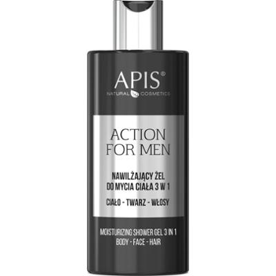 Nawilżający żel do mycia ciała 3w1 dla mężczyzn Apis Action For Men 300 ml