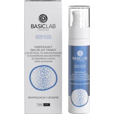 Nawilżający emu-żel do twarzy z 6% ektoiną i komórkami macierzystymi ze śnieżnego lotosu - BasicLab - 50 ml