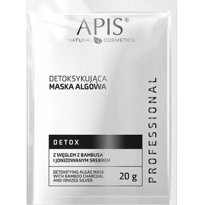 Detoksykująca maska algowa z węglem z bambusa i jonizowanym srebrem Apis Professional Detox SASZETKA 20g
