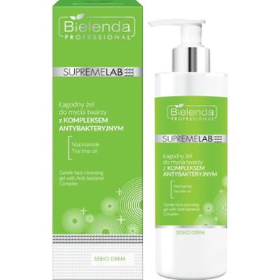 Łagodny żel do mycia twarzy z kompleksem antybakteryjnym Bielenda Supremelab Sebio Derm 200 g