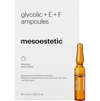 Ampułki z kwasem glikolowym i witaminami E i F Mesoestetic Glycolic + E + F Ampoules (10 x 2 ml)