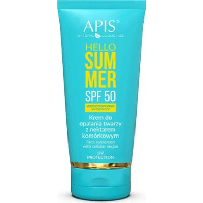 Krem do opalania twarzy z nektarem komórkowym SPF 50 - Apis Hello Summer - 50 ml