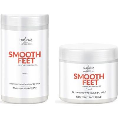 Farmona Smooth Feet Duet Grejpfrutowa sól do kąpieli stóp + Peeling do stóp