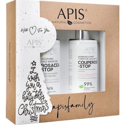 Zestaw Apis ŁAGODZĄCY Żel do mycia twarzy kojąco-łagodzący i Tonik do cery naczynkowej z acerolą