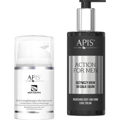 Zestaw kosmetyków dla mężczyzny Apis krem do ciała i krem do twarzy