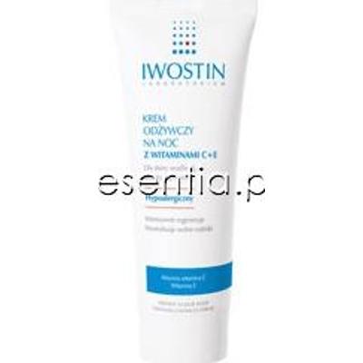Iwostin Sensitia Krem odżywczy na noc z witaminami C + E 75 ml