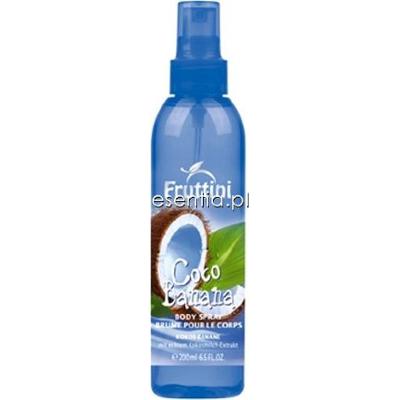 Fruttini Coco Banana Orzeźwiająco - natłuszczająca woda do ciała Kokos i banan 200 ml