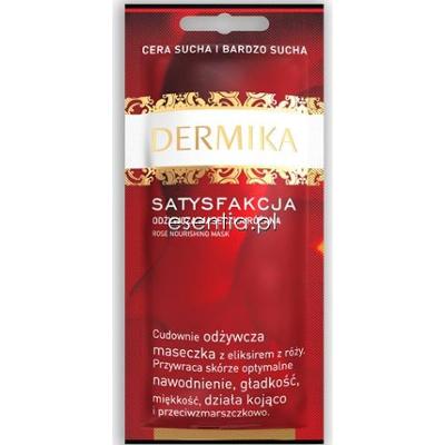 Dermika Maseczki Piękności Satysfakcja - Odżywcza maseczka różana do cery suchej i bardzo suchej 10 ml