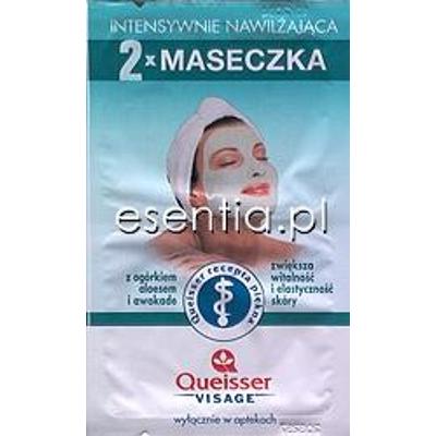 Queisser Visage Maseczka intensywnie nawilżająca z ogórkiem, aloesem i awokado 2 x 6 ml