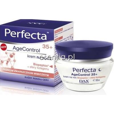 Perfecta Age Control 35+ Krem na noc przeciw zmarszczkom mimicznym mikrorozkurczający 50 ml