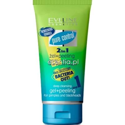 Eveline Pure Control 13+ Żel + peeling głęboko oczyszczający 150 ml