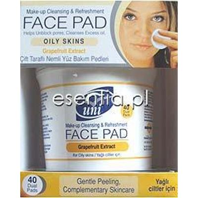 Uni  Płatki oczyszczające z ekstraktem grejpfruta do cery tłustej op./ 40 szt.