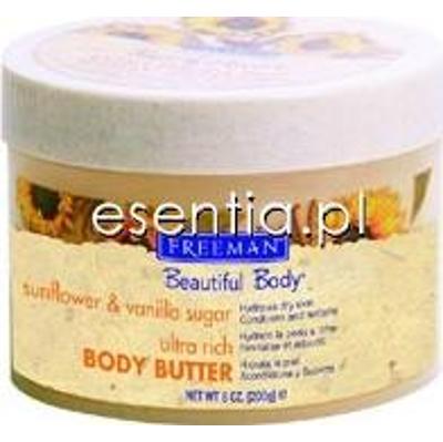Freeman Beautiful Body Nawilżające masło do ciała z ekstraktem z kwiatów słonecznika oraz wanilii 200g