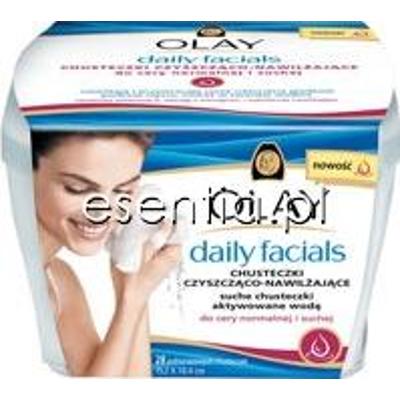 Olay Daily Facials Chusteczki czyszcząco - nawilżające do cery normalnej i suchej op. / 28 szt.