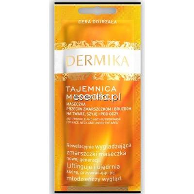 Dermika Maseczki Piękności Tajemnica Młodości - Maseczka przeciw zmarszczkom i bruzdom na twarz, szyję i pod oczy 10 ml