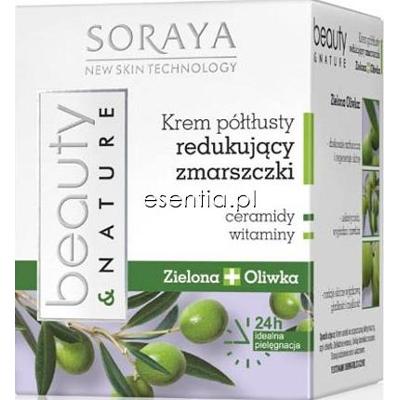 Soraya Beauty & Nature Zielona Oliwka Krem półtłusty redukujący zmarszczki 50 ml