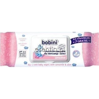 Bobini Baby Chusteczki nawilżane dla niemowląt Sensitive op. / 63 szt.
